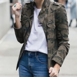 Zara Camo Military Jacket Blogger Favorite